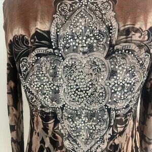 Tie Dyed Glittered top